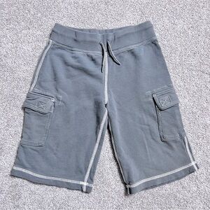 Hanna Andersson boys gray cotton cargo shorts size 110